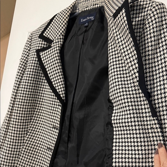 Evan Picone Black and White Checkered Blazer - Picture 4 of 14